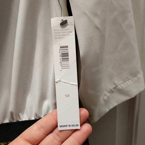 NWT DKNYC dress size 12 white gold black - Picture 5 of 8